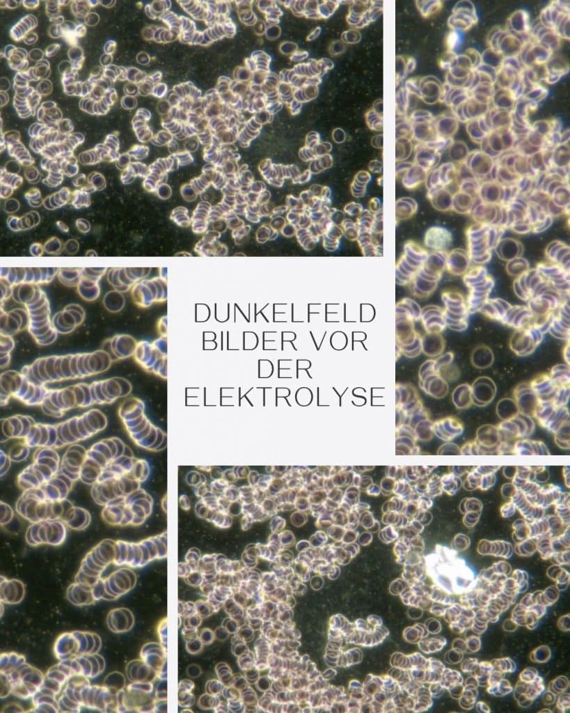 Elektrolysewirkung im Dunkelfeld